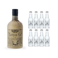 Ableforth's Bathtub Dry Gin 70cl mit 8x Gents Tonic Water