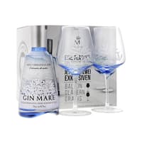 Gin Mare Mediterranean Gin 70cl Set mit 2 Gläsern