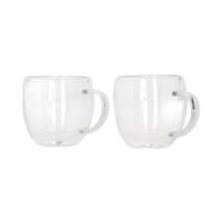 Danny Home Verre à cappuccino à double paroi 20 cl avec anse, pack de 2