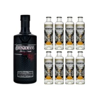 Brockmans Premium Gin 70cl mit 8x 1724 Tonic Water