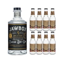 Jawbox Classic Dry Gin 70cl mit 8x Doctor Polidori's Tonic Water