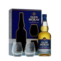 Glen Moray Peated Single Malt Whisky 70cl Set mit 2 Gläser