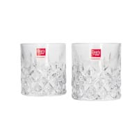 Danny Home Verre à pied Crystal Diamond-Cut 20cl, pack de 2