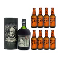 Diplomatico Reserva Exclusiva Rum 70cl mit 8x Aqua Monaco Hot Ginger