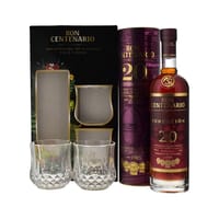 Centenario 20 Años Rum 70cl, Set mit 2 Tumbler