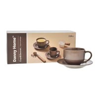 Danny Home Set de Tasses Taupe 22cl 6 pièces