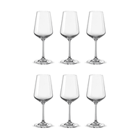 Bohemia Crystal Glass Sandra Wine 35cl, 6er-Set