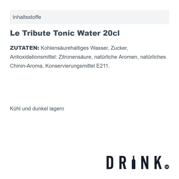 Le Tribute Tonic Water 20cl 4er Pack