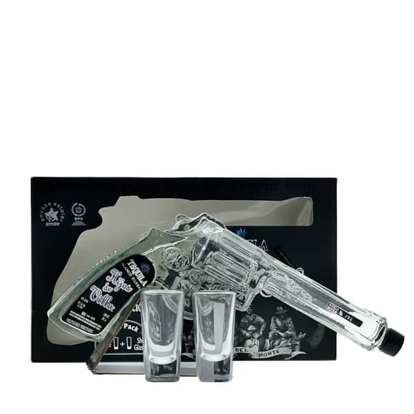 Hijos de Villa Tequila Blanco Silver im Set mit zwei Shotgläsern 20cl