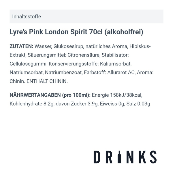Lyre's Pink London Spirit 70cl (alkoholfrei)