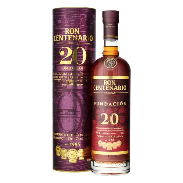 Centenario Fundacion 20 Años Sistema Solera Reserva Especial Rhum 70cl