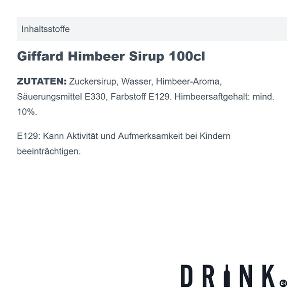 Giffard Himbeer Sirup 100cl