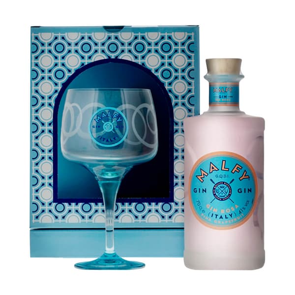 Malfy Gin Rosa 70cl Set mit Glas