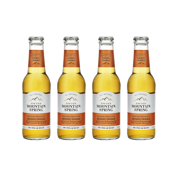 Swiss Mountain Spring Smoked Orange Ginger Ale, 4er-Pack