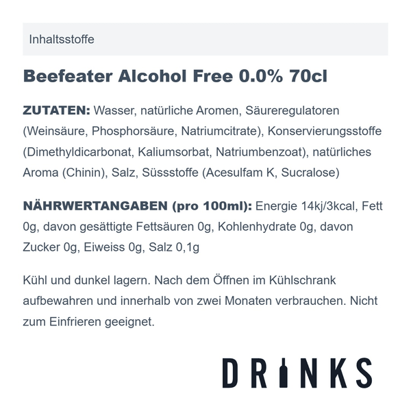 Beefeater Alcohol Free 0.0% 70cl