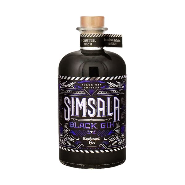 Flaschenpost Simsala Black Gin Glitzer Edition 50cl