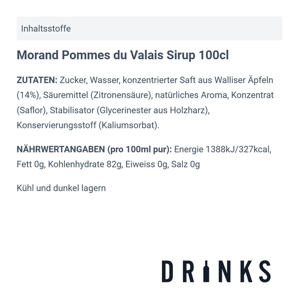 Morand Sirop Pommes du Valais 100cl