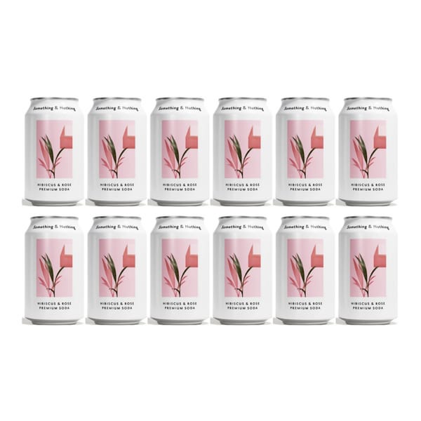Something & Nothing Hibiscus & Rose Premium Soda 33cl Pack de 12