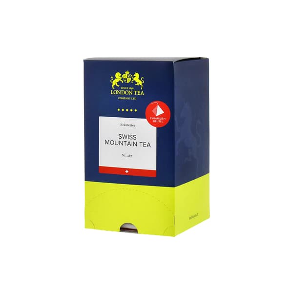 London Tea Swiss Mountain Tisane avec 25 sachets pyramidaux
