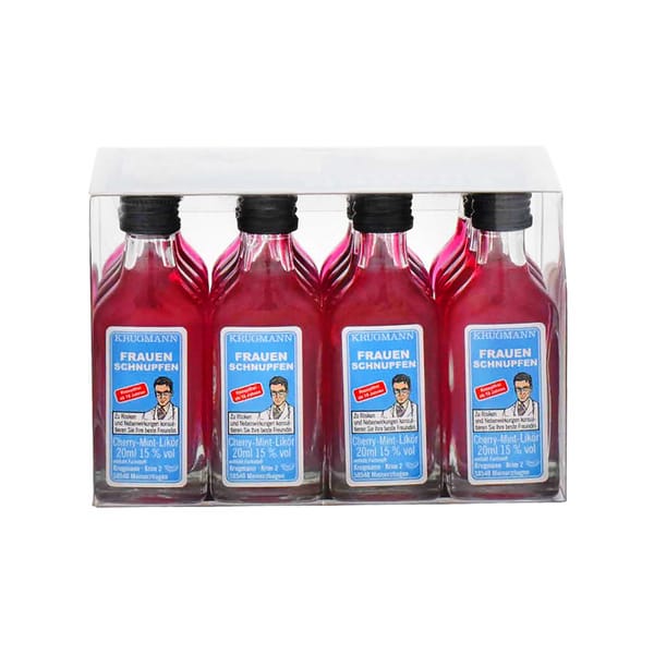 Krugmann Frauenschnupfen Liqueur de cerise-menthe 20x2cl
