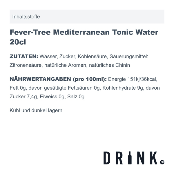 nginious! Summer Gin 50cl avec 8x Fever Tree Mediterranean Tonic Water
