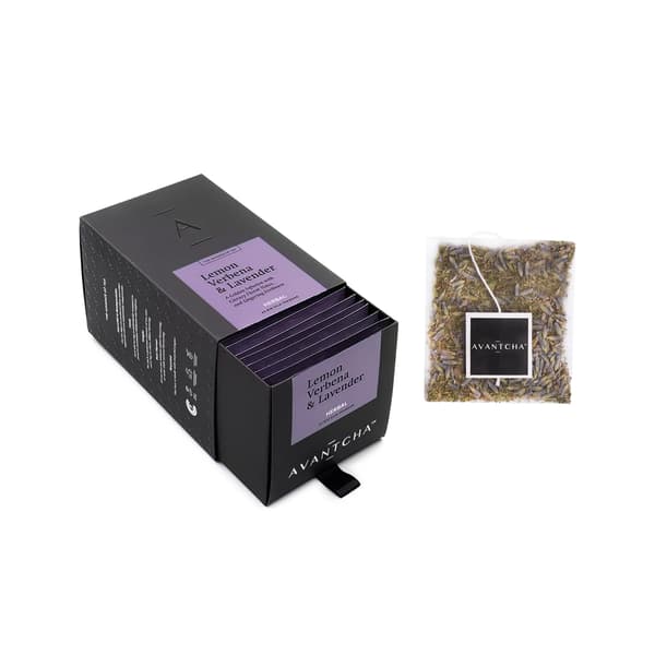 Avantcha Lemon Verbena and Lavender Herbal Tea Box mit 20 Teebeutel