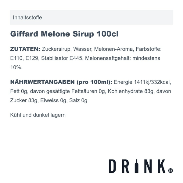 Giffard Melone Sirup 100cl