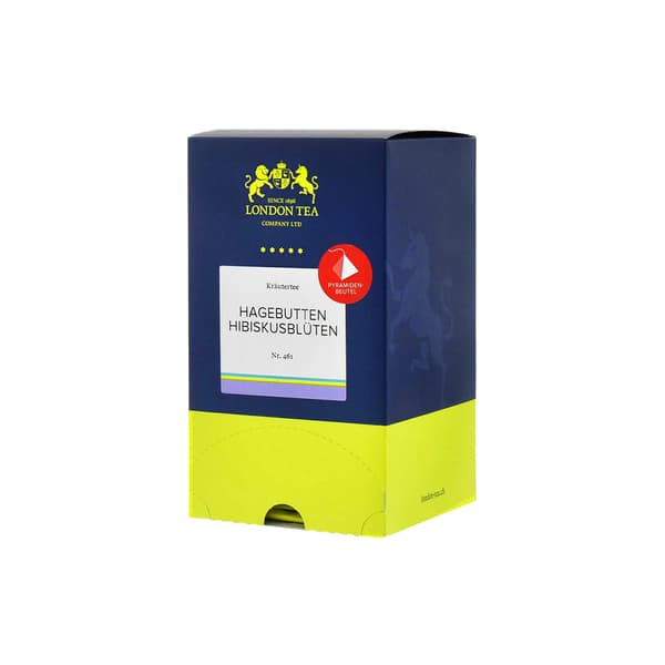 London Tea tisane d'églantier/hibiscus avec 25 sachets pyramidaux