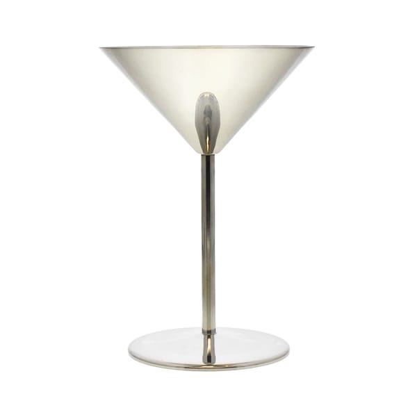 Edelstahl-Martiniglas silbern 21cl