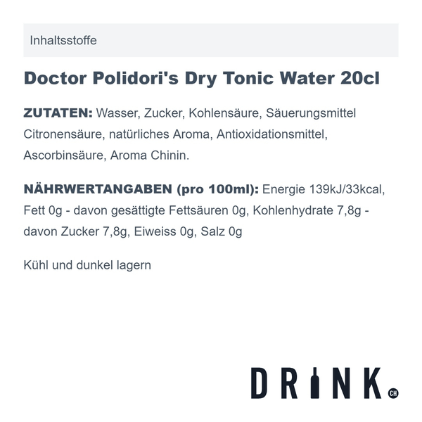 Gin Mare Mediterranean Gin 70cl mit 8x Doctor Polidori's Dry Tonic Water
