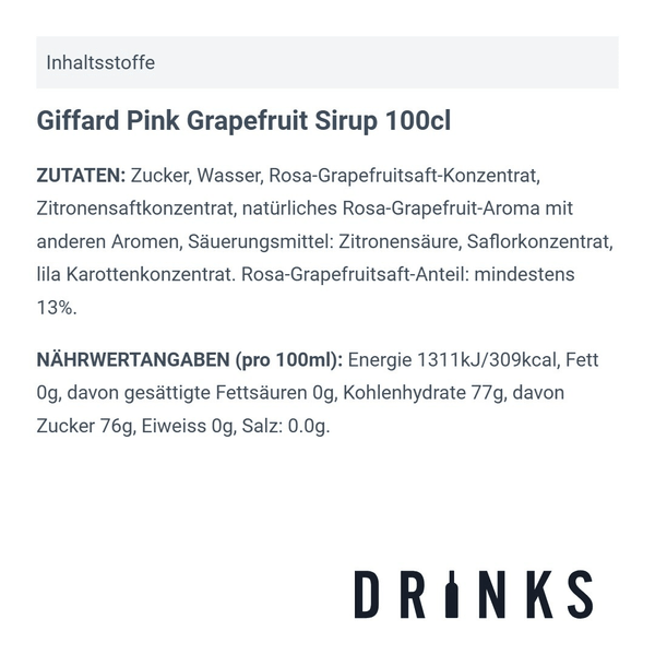 Giffard Sirop de Pamplemousse Rose 100cl