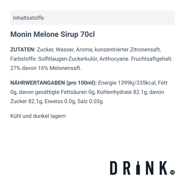 Monin Melone Sirup 70cl