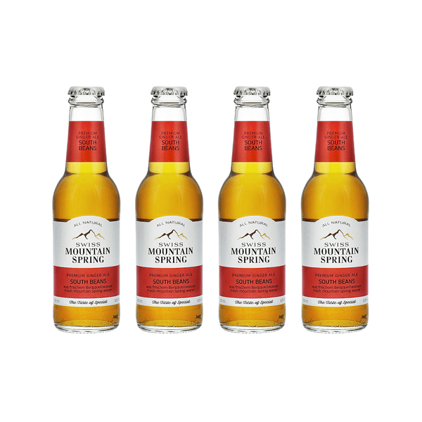 Swiss Mountain Spring South Beans Ginger Ale, Pack de 4