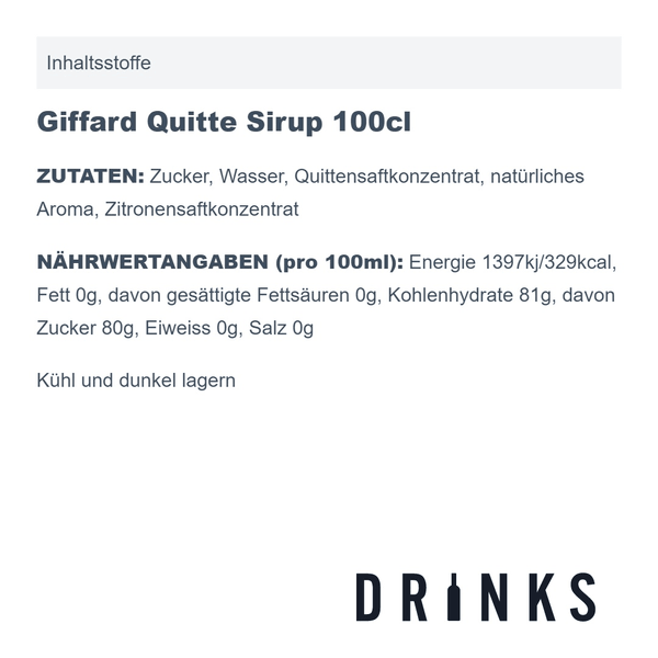Giffard Quitte Sirup 100cl