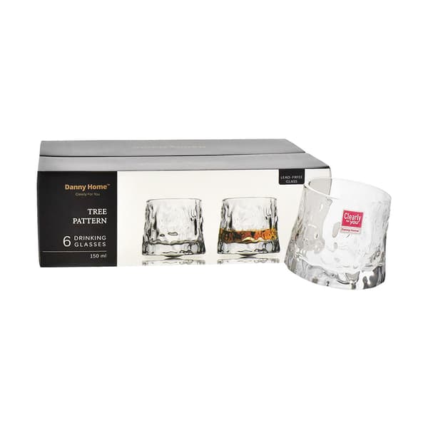Danny Home Tree Pattern Whisky Glas 15cl 6er Pack