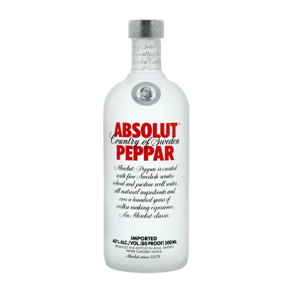 Absolut Peppar Vodka 50cl