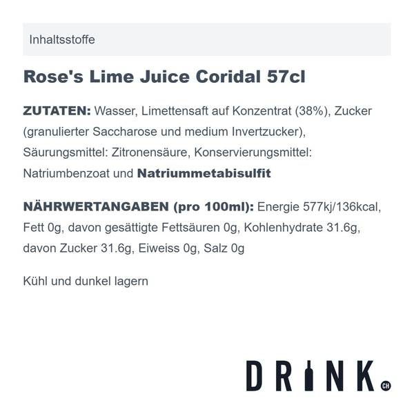 Rose's Lime Juice Cordial 57cl