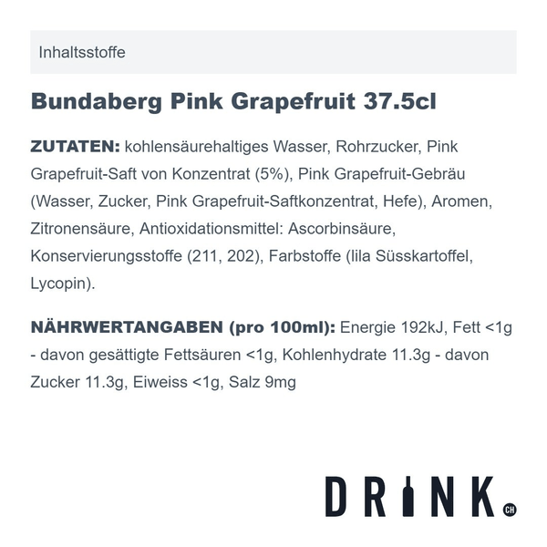 Bundaberg Pink Grapefruit 37.5cl Pack de 4