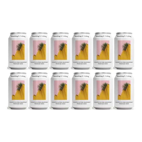 Something & Nothing Pineapple and Pink Grapefruit Premium Soda 33cl 12er Pack