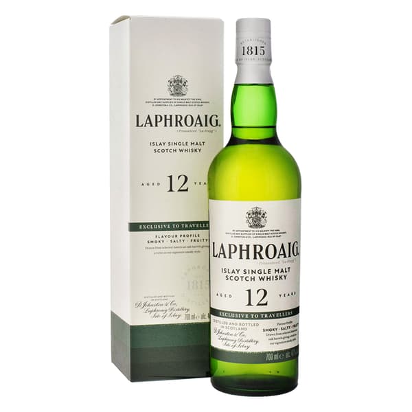 Laphroaig 12 Years Exclusive to Travellers Single Malt Whisky 70cl