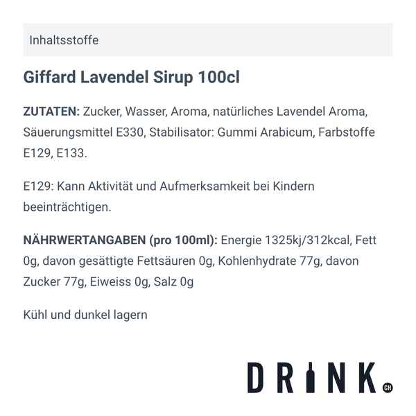 Giffard Lavendel Sirup 100cl