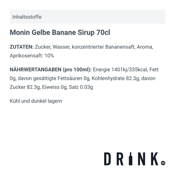 Monin Gelbe Banane Sirup 70cl