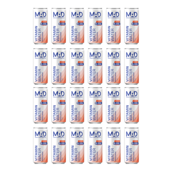 MAD Vitamin Water Peach + Zinc 33cl Pack de 24