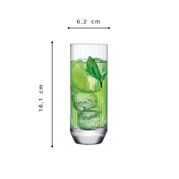 Nude Big Top High Ball Glas 34cl 4er-Pack