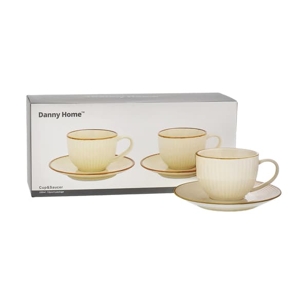 Danny Home Tassenset Ripple Beige 21cl 6-teilig