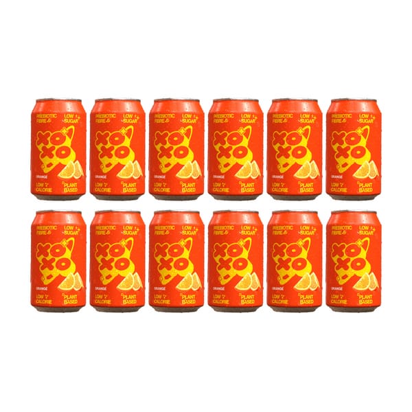 XOXO Prebiotic Orange Sparkling Soda 33cl Pack de 12