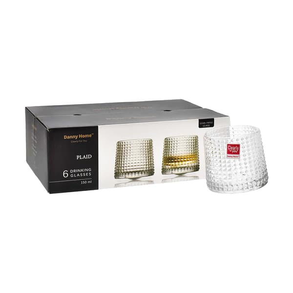 Danny Home Plaid Crystal Tumbler 15cl 6er-Pack