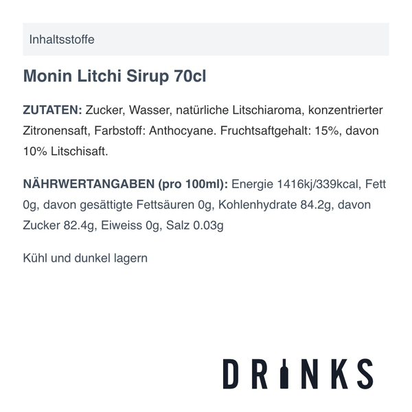 Monin Litchi Sirup 70cl