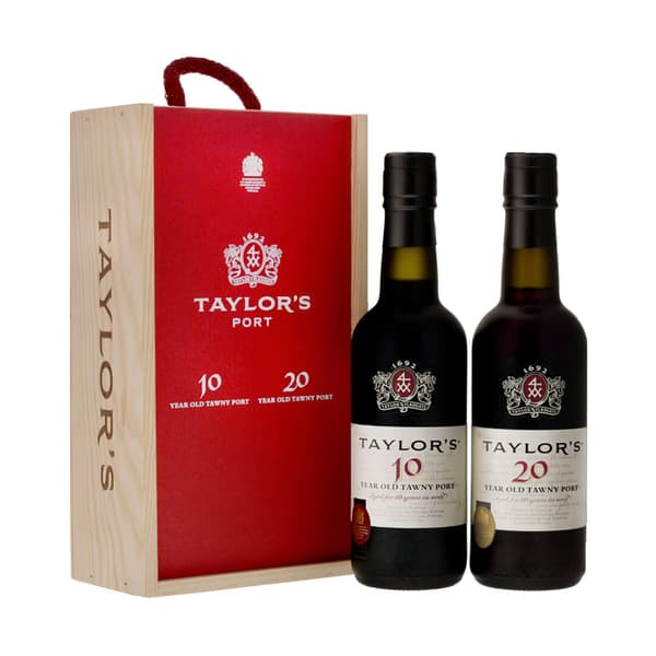 Vin de Porto Taylor's Tawny 10 et 20 ans d'âge en Coffret Cadeau 2x37.5cl