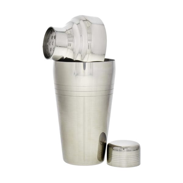 Japanese Style Cup Shaped Cocktail Shaker Silver 41cl